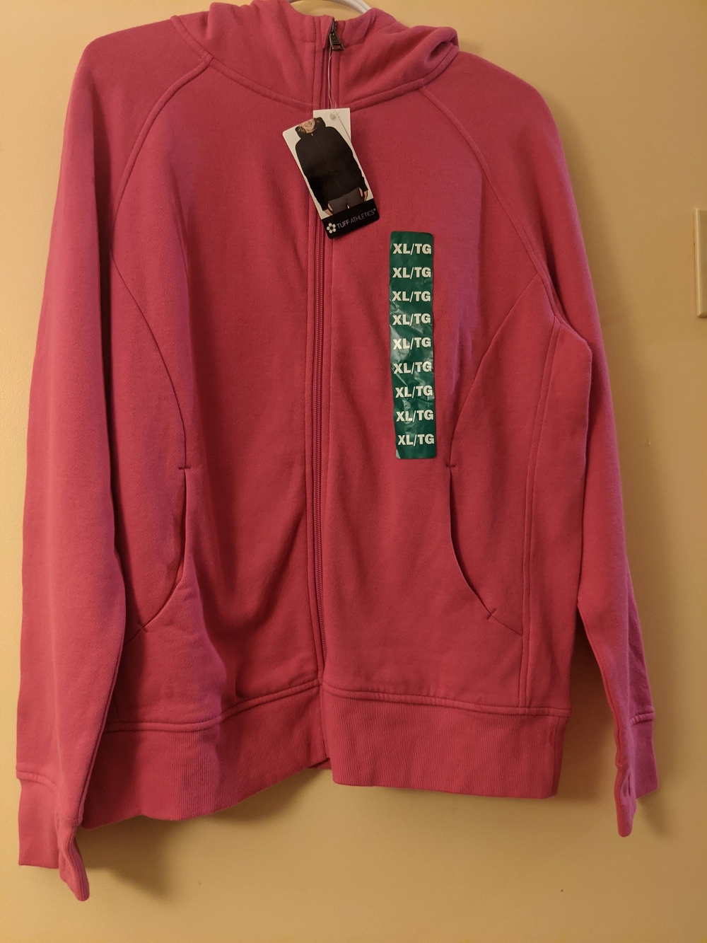 Tuff Athletics Pink Full-Zip Hooded Utility Jacket